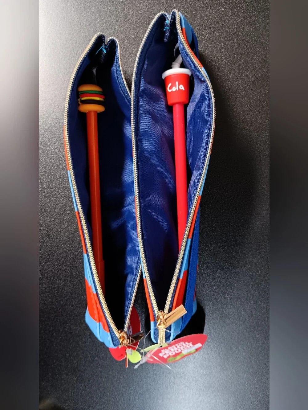 Pencil Case with Novelty Pens (New)